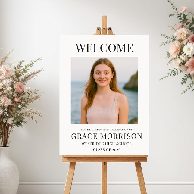 Modern Graduation Photo Welcome Sign (Creator Uploaded)