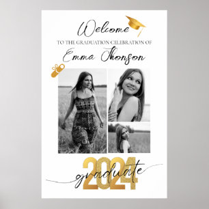 Modern Graduation Photo Welcome Sign