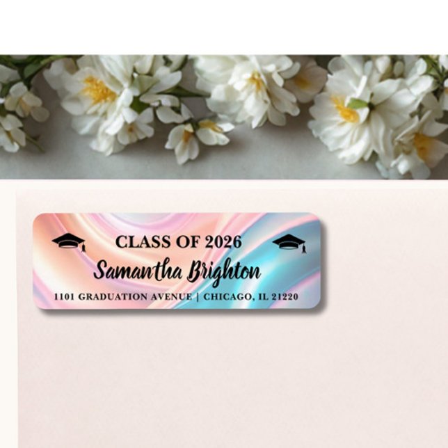 Modern  Graduation Return Address Label (Creator Uploaded)