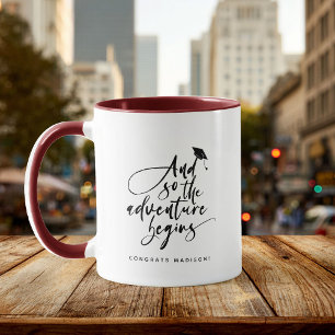 Modern Graduation Script Congrats Trendy Quote  Mu Mug