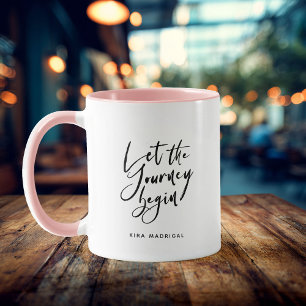 Modern Graduation Script Congrats Trendy Quote  Mug