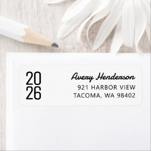 Modern Graduation Script Return Address Label
