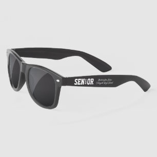 Modern Graduation Senior Block Letter Personalised Sunglasses