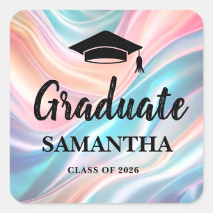 Modern Graduation Square Sticker