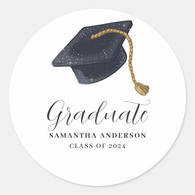 Modern Graduation Sticker (Front)