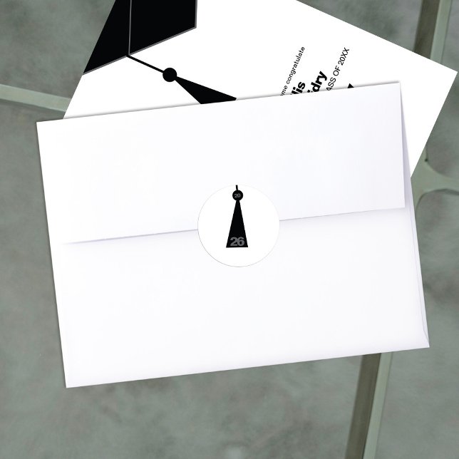 Modern Graduation Tassel Envelope Seal Sticker (Creator Uploaded)
