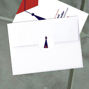 Modern Graduation Tassel Envelope Seal Sticker