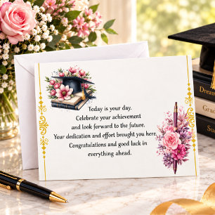 Modern Graduation Thank You Card Elegant Class of