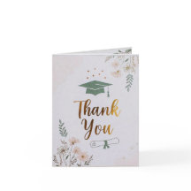 Modern Graduation Thank You Customisable Card