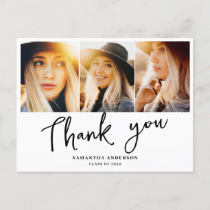 Modern Graduation Thank You Postcard