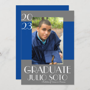 Modern Graduation Typography 2023 Photo Invitation