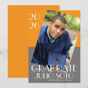 Modern Graduation Typography 2026 Photo Invitation