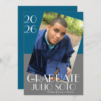 Modern Graduation Typography 2026 Photo Invitation