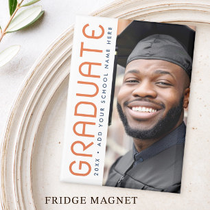 Modern graduation year photo graduate magnet