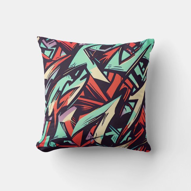 Modern Graffiti Cushion (Front)