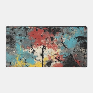 Modern Graffiti Drip Paint Colorful Urban Custom  Desk Mat