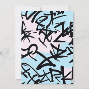 Modern Graffiti Invitation