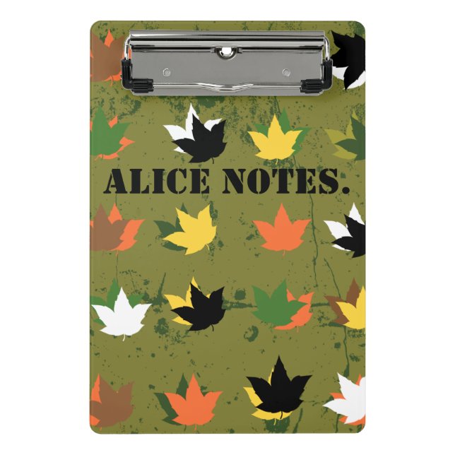 Modern grafic pattern. Alice notes. Personalise Mini Clipboard (Front)