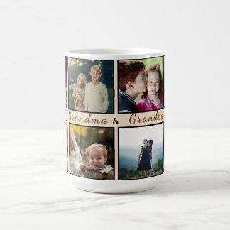 Modern Grandma & Grandpa – Custom 8-Photo Mug