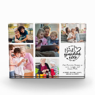 Modern Grandma Grid Keepsake Gift Photo Block