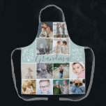Modern Grandma Photo Collage All Over Print Apron<br><div class="desc">Modern photo collage all over print apron featuring a stylish photo template, with pictures that are easily downloaded from your phone or computer, the text 'Grandma' in elegant calligraphy script and then two other quotes 'Best Cook Ever' and 'Made with Love'. Both can be customised using the template provided. Makes...</div>