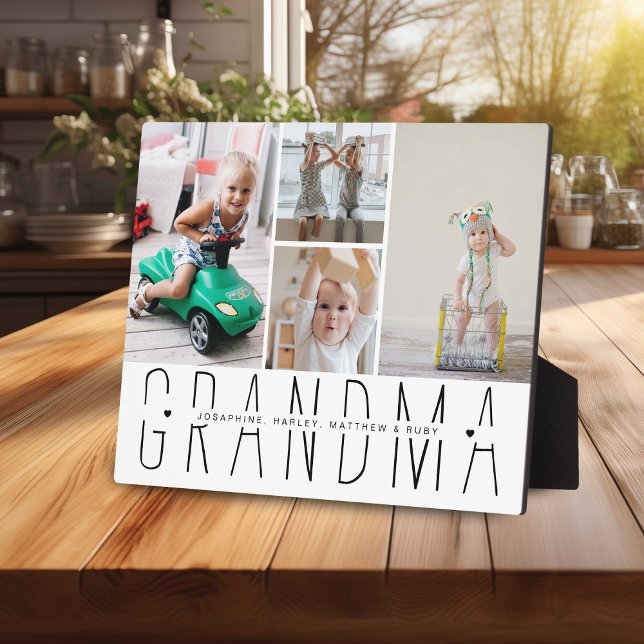 Modern Grandma Photo Collage Plaque (Creator Uploaded)
