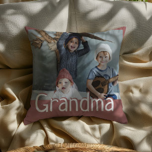 Modern Grandma Photo & Quote Cute Gift Cushion