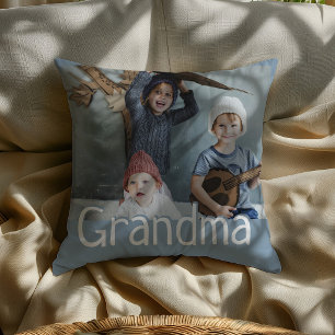 Modern Grandma Photo & Quote Cute Gift Cushion