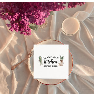 Modern Grandma's Kitchen Is Always Open Best Gift Napkin