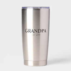 Modern Grandpa Established Year Insulated Tumbler