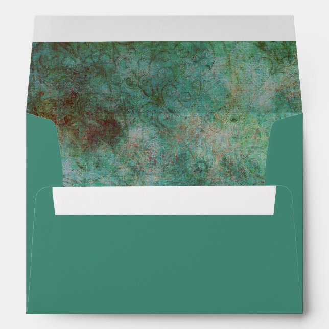 Modern Granite and Turquoise Envelope (Back (Bottom))