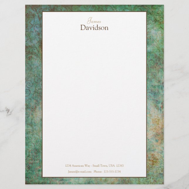 Modern Granite Stationery Custom Letterhead (Front)
