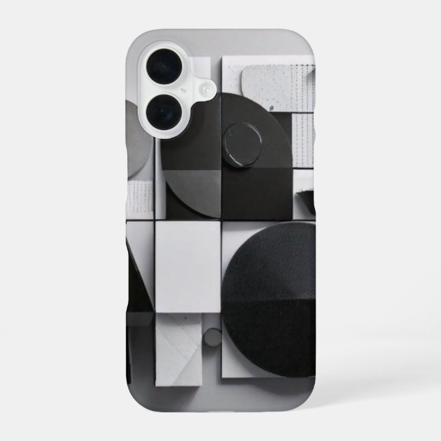 Modern graph iPhone 16 case (Back)