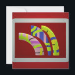 Modern Graphic art design tubes on dark plum<br><div class="desc">Slate colour frame Three colourful tube designs on dark plum wine
Modern Art for a sleek look</div>