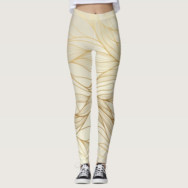 Modern graphic artistic creative design leggings (Front)