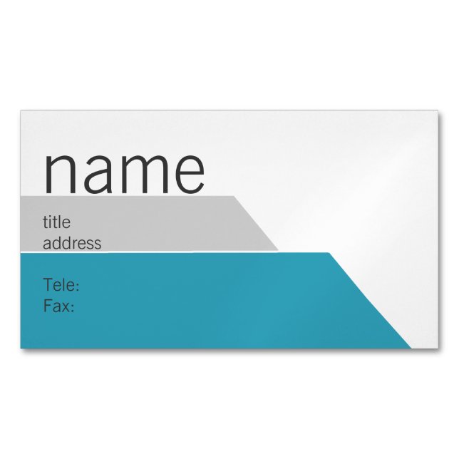 Modern graphic business sets 	Magnetic business card (Front)