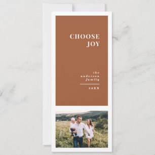 Modern, graphic minimal christmas multi photo announcement