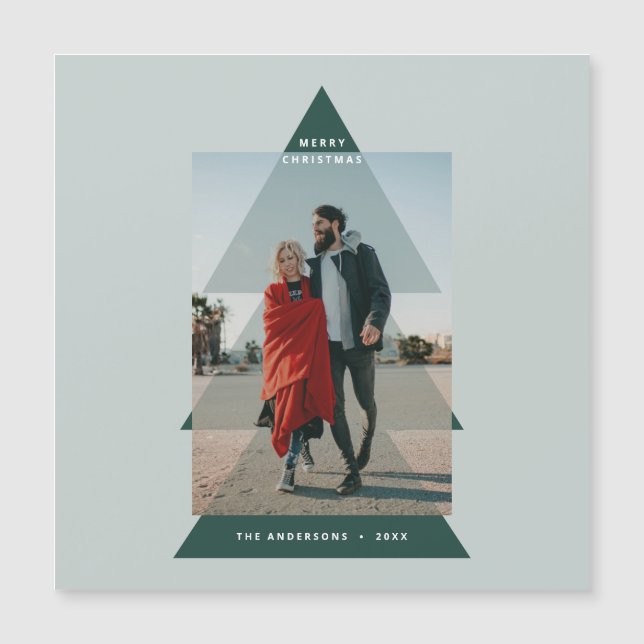 Modern graphic minimal Christmas photo (Front)