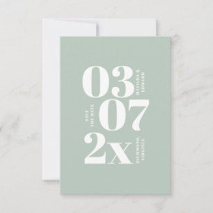 Modern, graphic minimal wedding save the date
