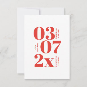 Modern, graphic minimal wedding save the date