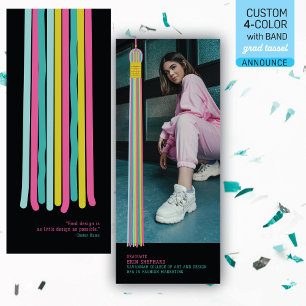 Modern Graphic Photo Graduation Announcement