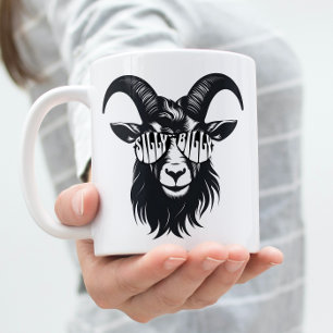 Modern Graphic Silly Billy Goat Customisable Mug