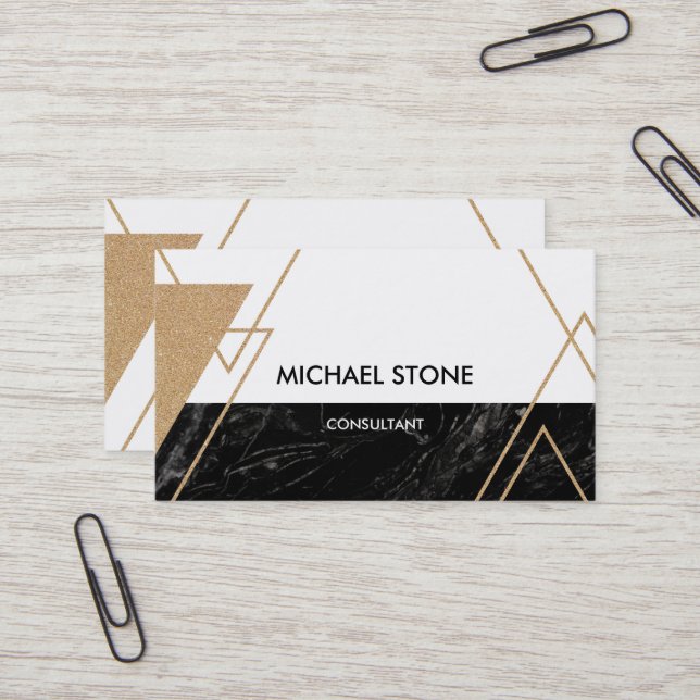 Modern graphic style business card (Front/Back In Situ)