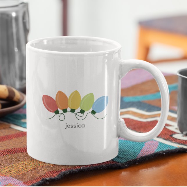 Modern Graphical Lights Christmas Coffee Mug (Creator Uploaded)