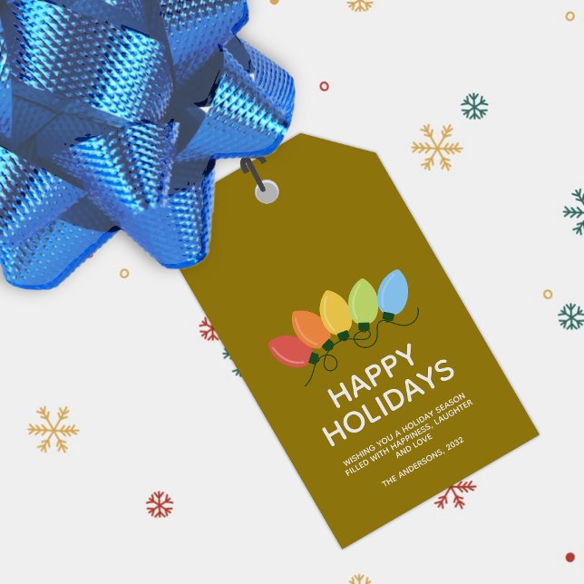 Modern Graphical Lights Christmas Gift Tags (Creator Uploaded)
