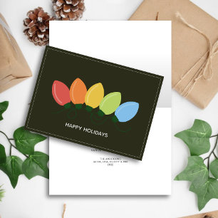 Modern Graphical Lights Christmas Holiday Card
