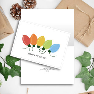 Modern Graphical Lights Christmas Holiday Card