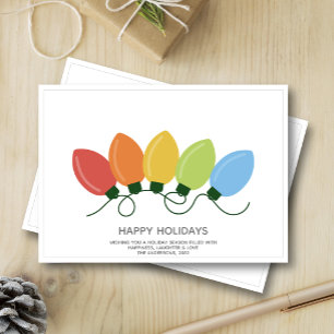 Modern Graphical Lights Christmas Holiday Card