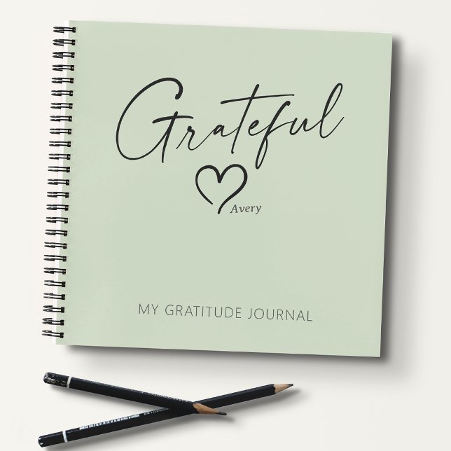 Modern Gratitude Journal Grateful Heart Ink Script (Creator Uploaded)