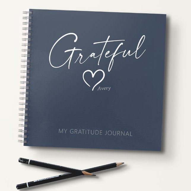 Modern Gratitude Journal Grateful Heart Ink Script (Creator Uploaded)